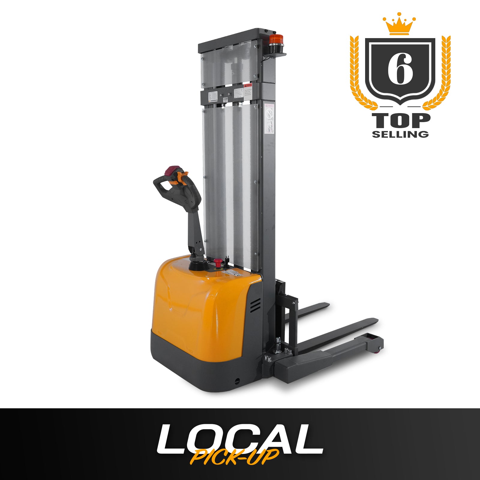 Powered Forklift Full Electric Walkie Stacker 3300lbs Cap. Straddle Legs.118" lifting Local Pick-Up A-3047