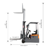 3-Wheel Electric Forklift, Lithium A-3045