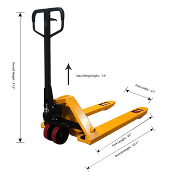 Hydraulic Pallet Jack| 6600-7700 lb| 48
