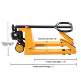 Foldable Mini Pallet Jack| 2200 lb| Light Duty | 31.5"x 15" Forks| Apollolift A-1033