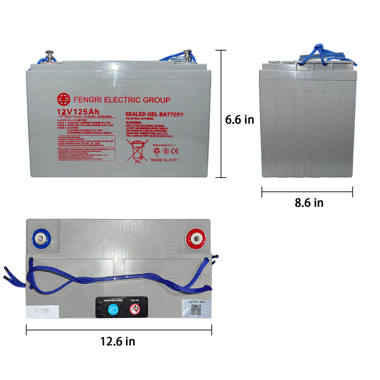 12V/125AH Deep Cycle GEL Battery