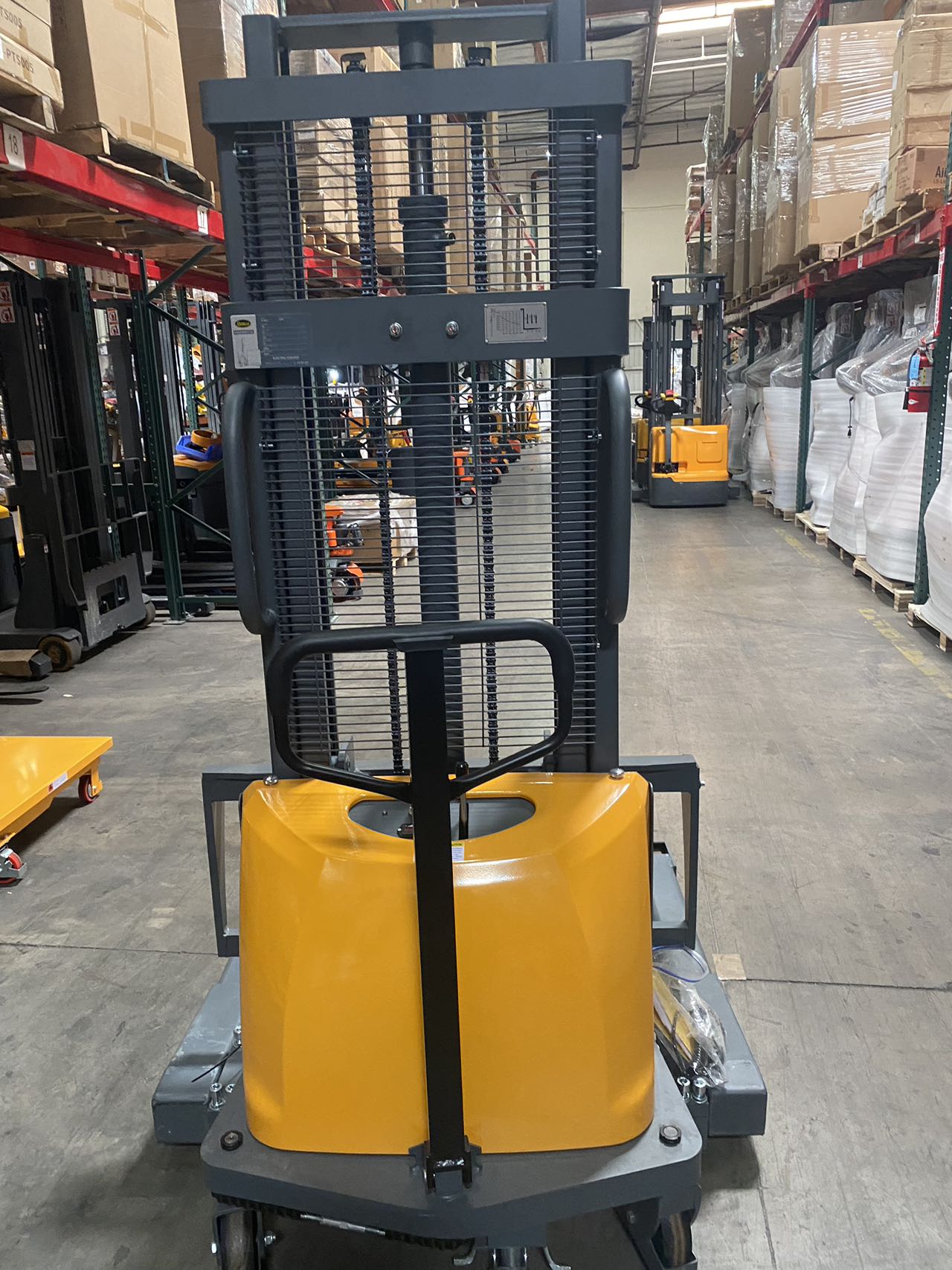 Used Semi-Electric Power Lift Straddle Stacker 3300Lbs 98"Lifting