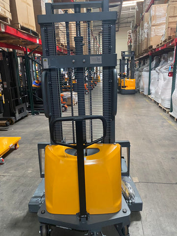 Used Semi-Electric Power Lift Straddle Stacker 3300Lbs 98