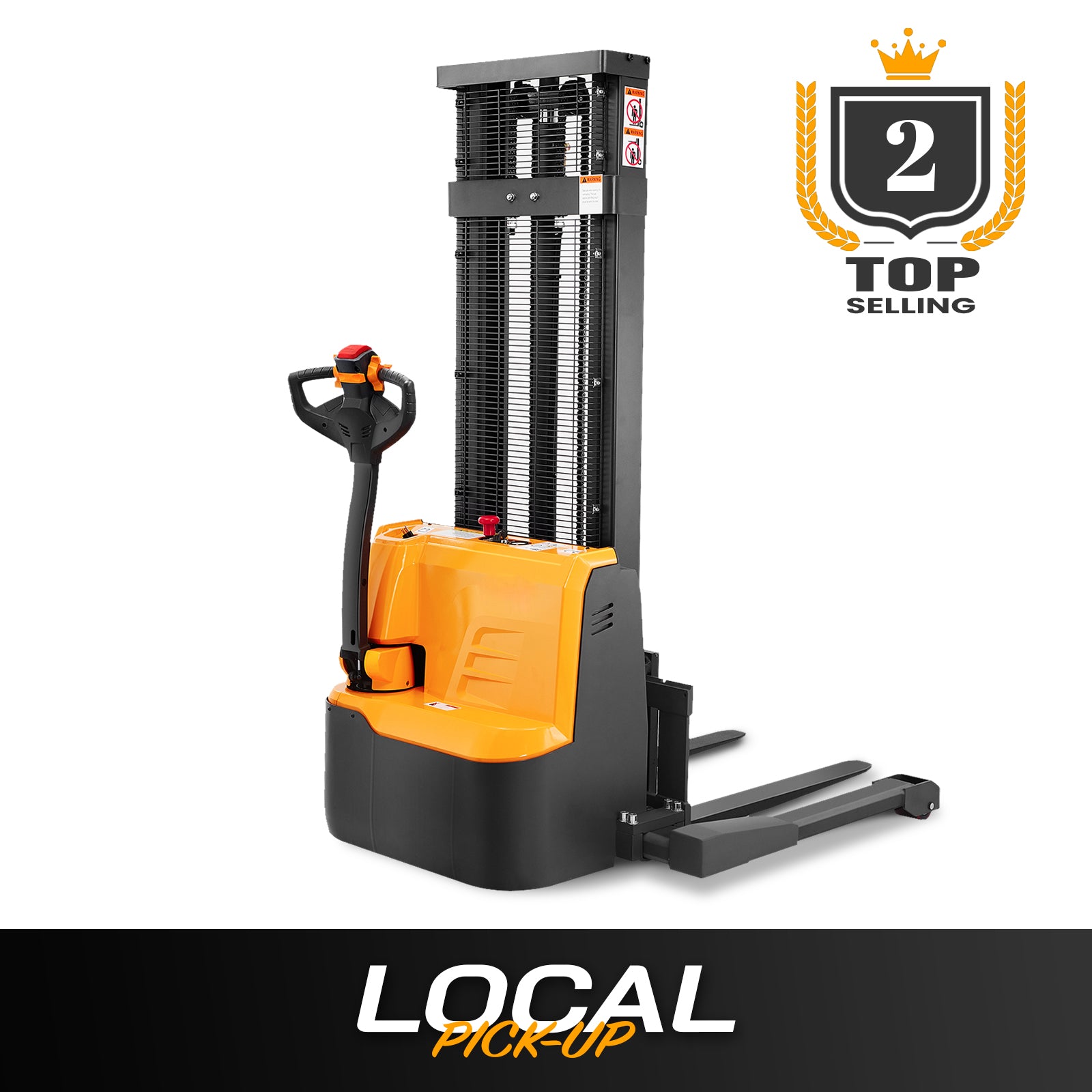 Full Electric Walkie Stacker 3300lbs Cap. Straddle Legs. 98" lifting Local Pick-Up A-3022