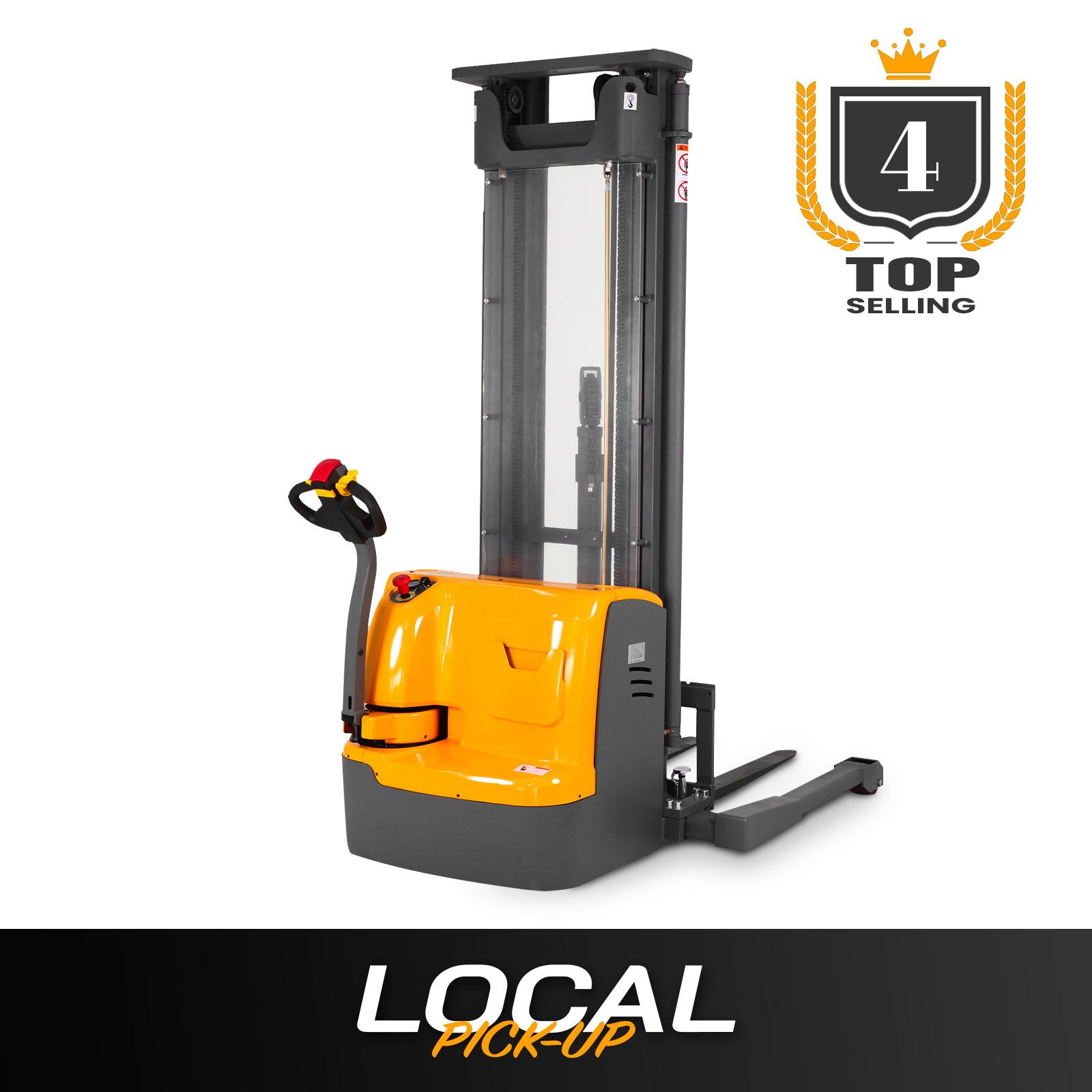 Powered Forklift Full Electric Walkie Stacker 3300 lbs Cap. 220"Lifting Local Pick-Up A-3030