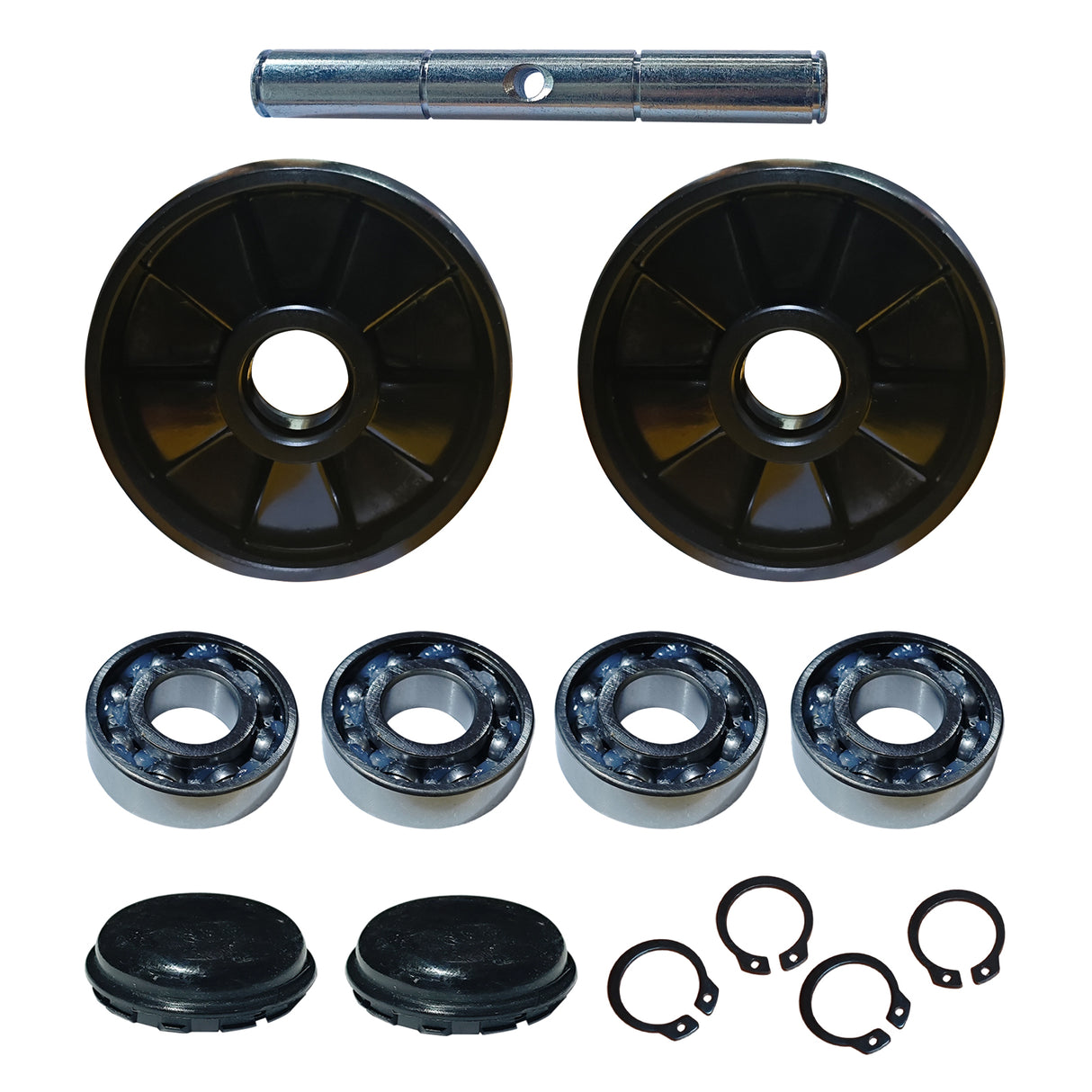 Black Nylon Wheel Set (180*50) for A-1006(NYLON)/A-1007(NYLON)