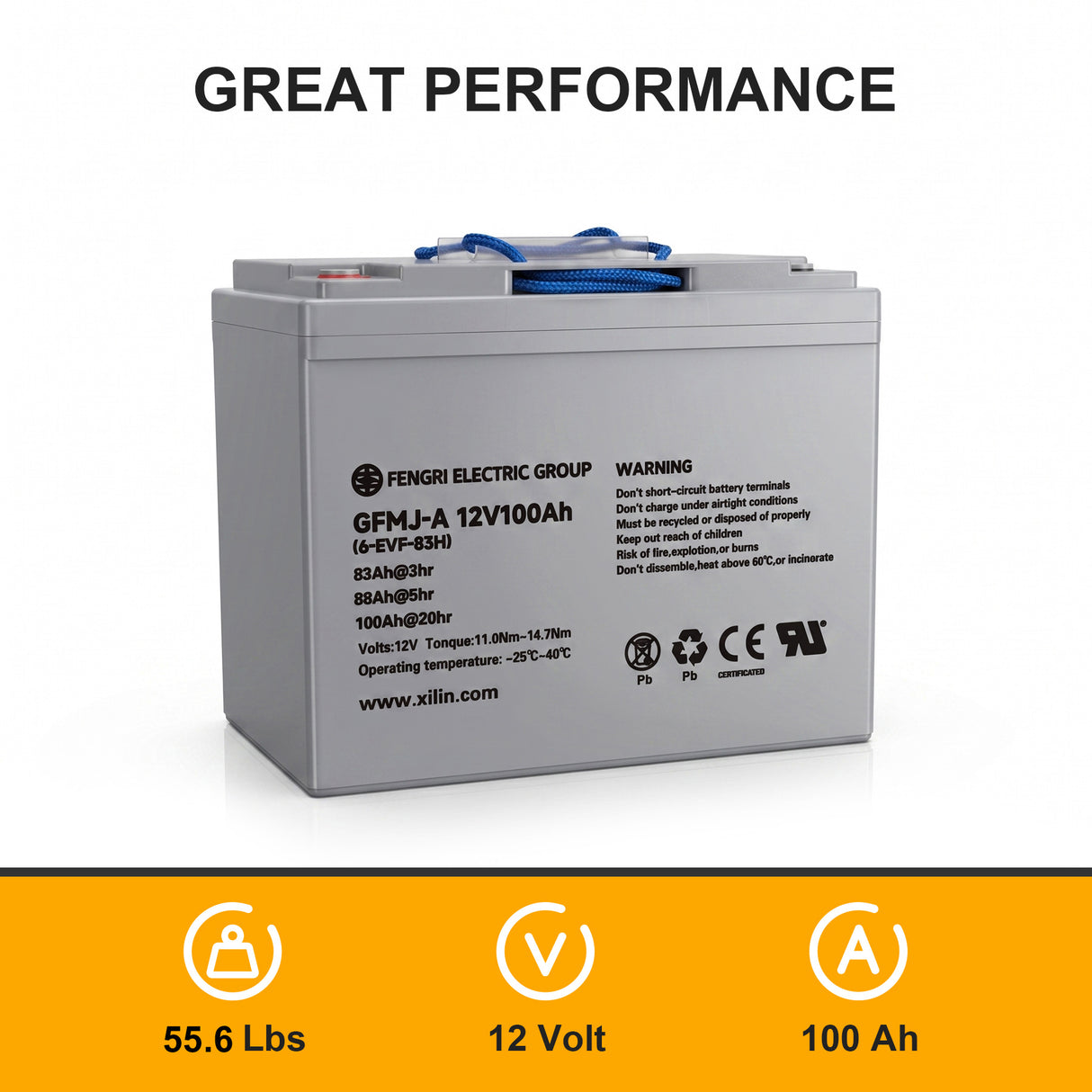 12V/100AH Deep Cycle GEL Rechargeable Battery