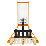 Manual Straddle Stackers| 1100 lb or 2200 lb| 63" Lifting Height| Adjustable Forks