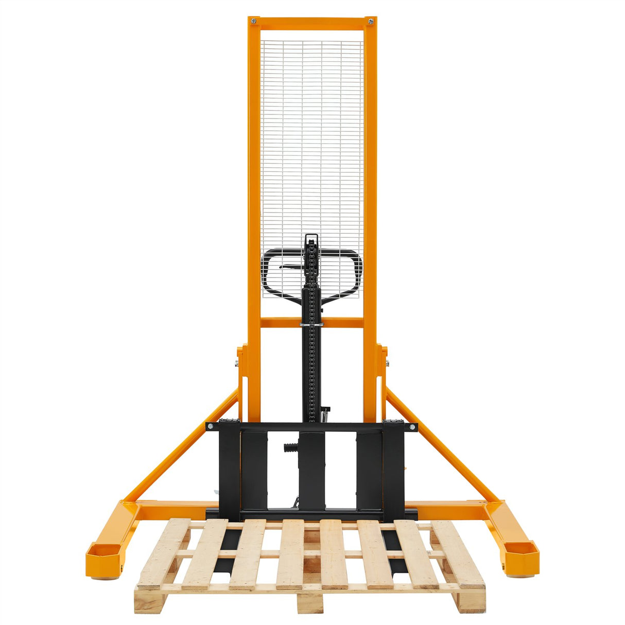 Manual Straddle Stacker| 1100 lb or 2200 lb| 63" Lifting Height| Adjustable Forks