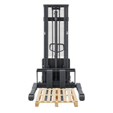 Semi-Electric Straddle Stacker| 3300 lbs.| 98" or 118" Lifting Height| Straddle- Leg| 12V/100AH