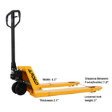 Hydraulic Pallet Jack A-1006(Nylon)| 48" x 21" Forks | Nylon Wheels