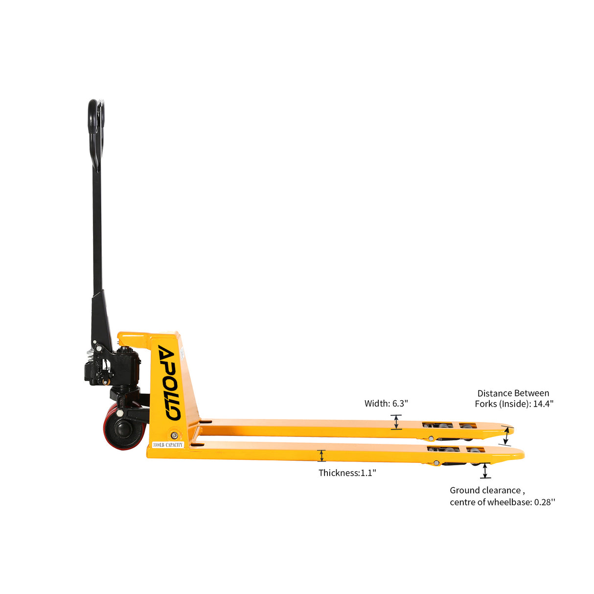 Low Profile Hand Pallet Jack A-1010 | 2,200 lb Capacity