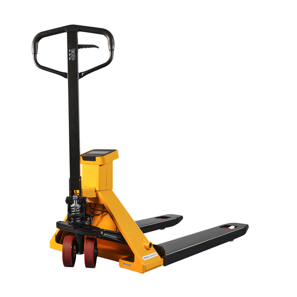 Manual Pallet Jack with Digital Scale | 5500 lb| 45.0"x27.7" Forks| Apollolift A-1035