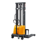 Semi-Electric Straddle Stacker| 3300 lbs.| 98" or 118" Lifting Height| Straddle- Leg| 12V/100AH