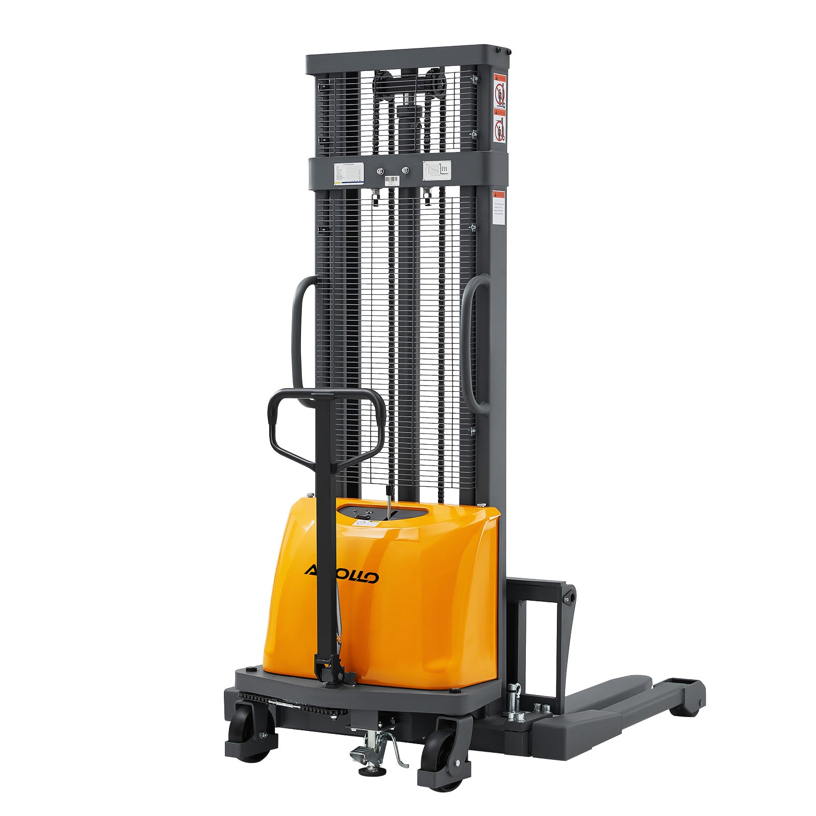 Semi-Electric Straddle Stacker| 3300 lbs.| 98" or 118" Lifting Height| Straddle- Leg| 12V/100AH
