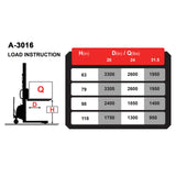 Semi-Electric Stacker A-3016| 3,300 lb Capacity