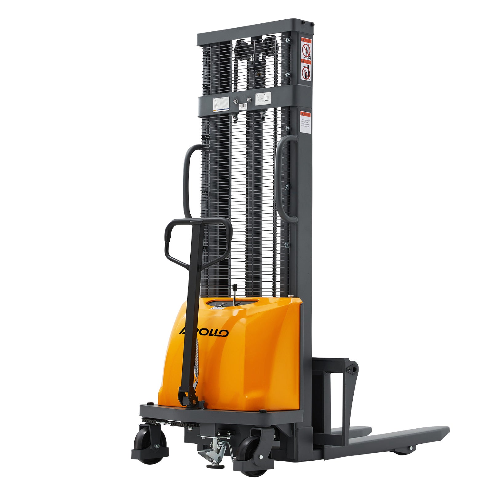 Semi-Electric Stacker| 3300 lbs.| 118" Lifting Height| Fixed-Leg| A-3016