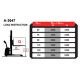Li-ion Powered Electric Straddle Stacker A-304701 | 118" Lift Height