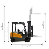 4-Wheel Electric Forklift, Lead-Acid Battery A-4014