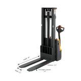 Full Electric Stacker| 3300 lbs.| 98" or 118" Lifting Height| Fixed-Leg
