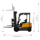 4-Wheel Electric Forklift, Lead-Acid Battery A-4004