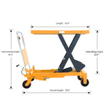 Single Scissor Lift Table| 1760 lbs. or 2200 lbs.| 39.4" Lifting Height