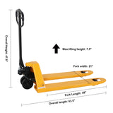 Hydraulic Pallet Jack| 5500 lb| 48"x21" Forks| PU or Nylon Wheels