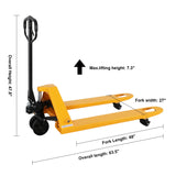 Hand Pallet Jack| 5500 lb| 48"x27" Forks| PU or Nylon Wheels