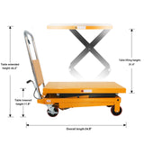 Double Scissor Lift Table| 330 lb| 43.3" Lifting Height| Apollolift A-2003
