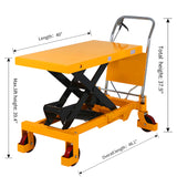 Single Scissor Lift Table| 1760 lbs. or 2200 lbs.| 39.4" Lifting Height