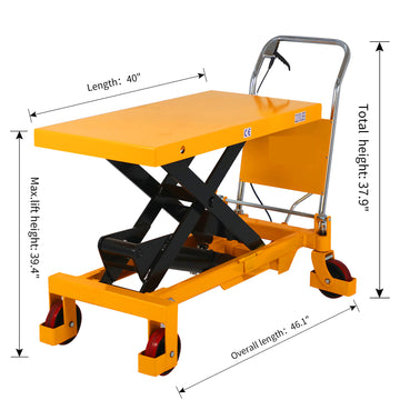Single Scissor Lift Table| 2200 lb| 39.4
