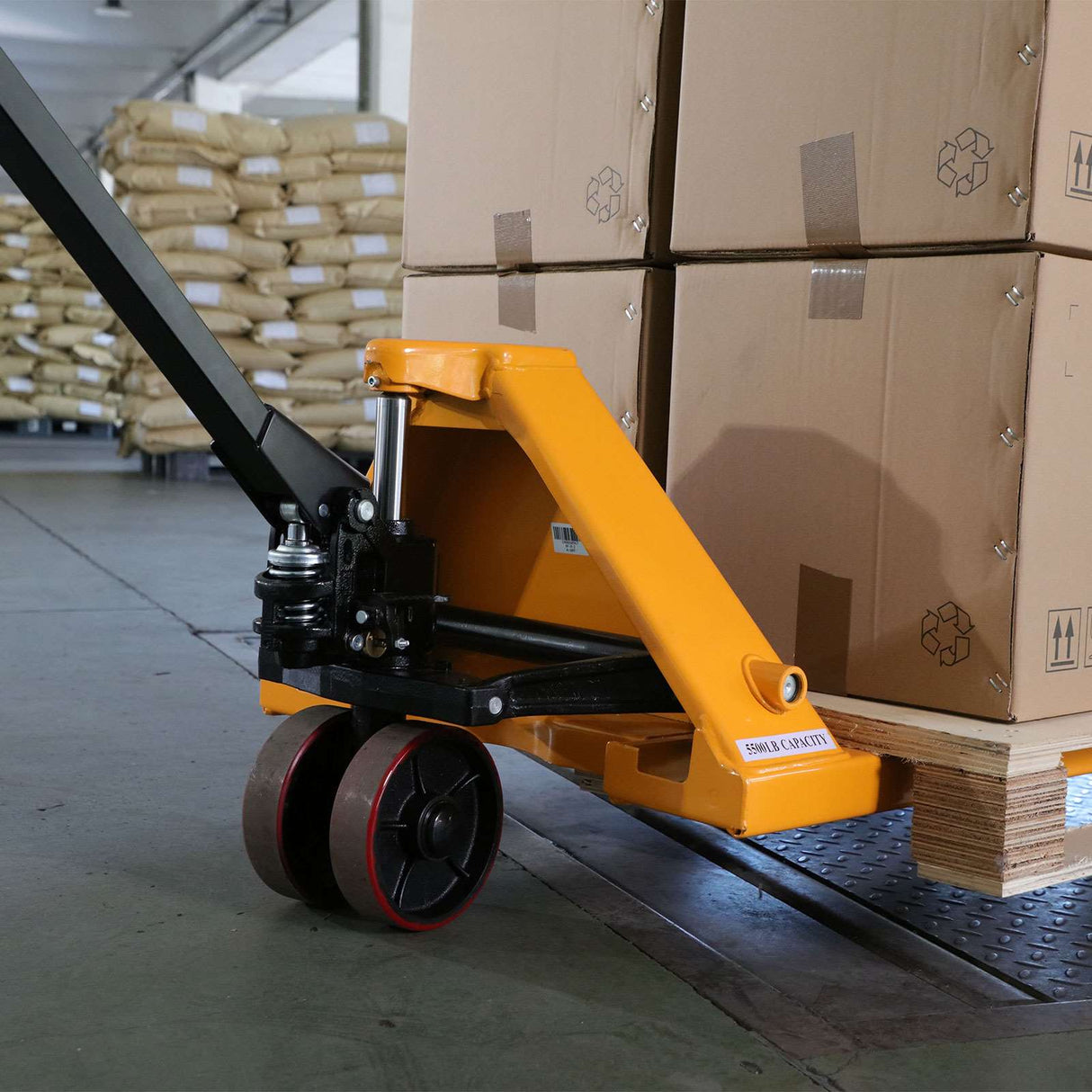 Hydraulic Pallet Jack| 5500 lb| 48"x27" Forks| PU Wheels| Apollolift A-1007| IL Local Free Delivery