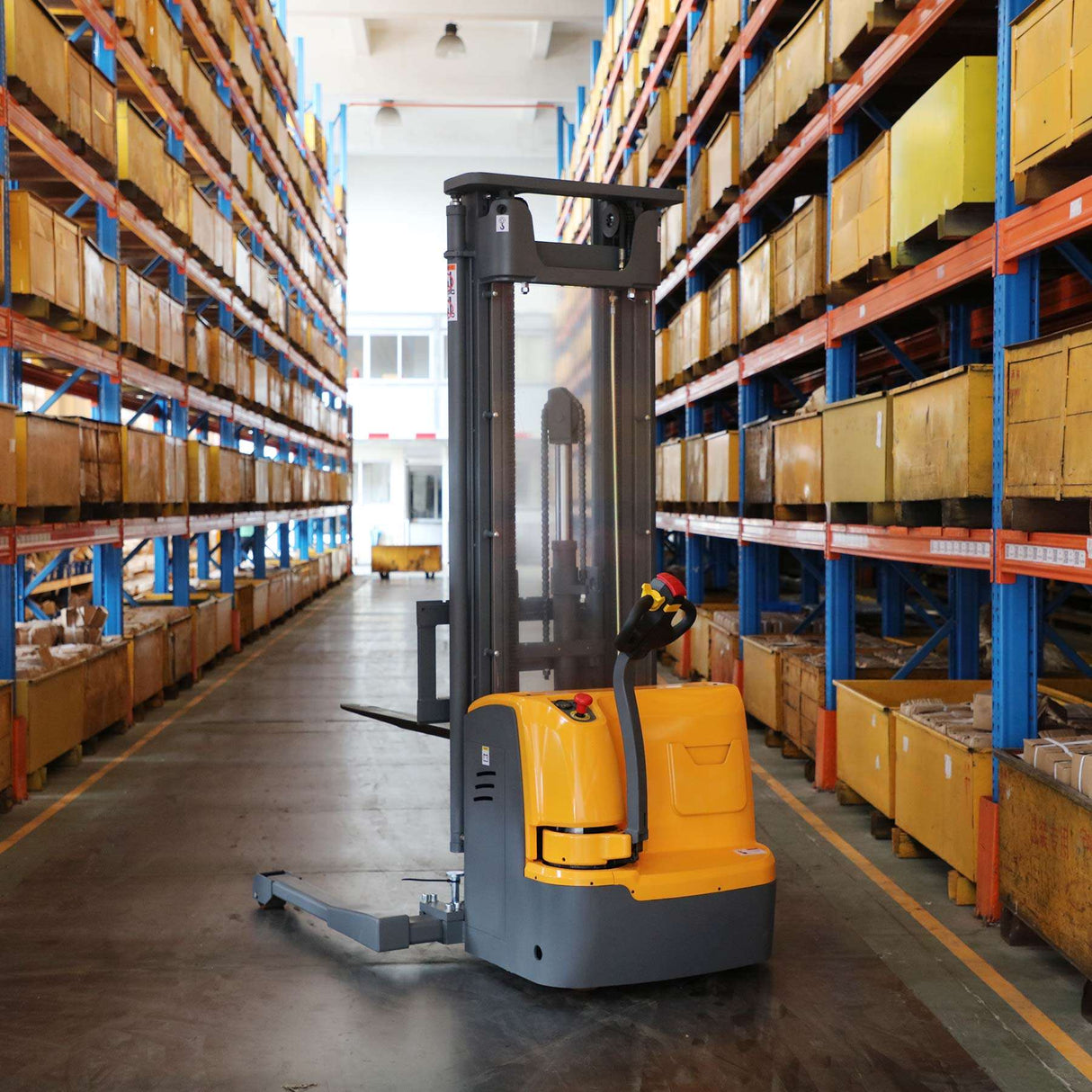 Electric Walkie Straddle Stacker| 3300 lbs. | 98" or 177" or 220" Lifting Height| 24V/200AH