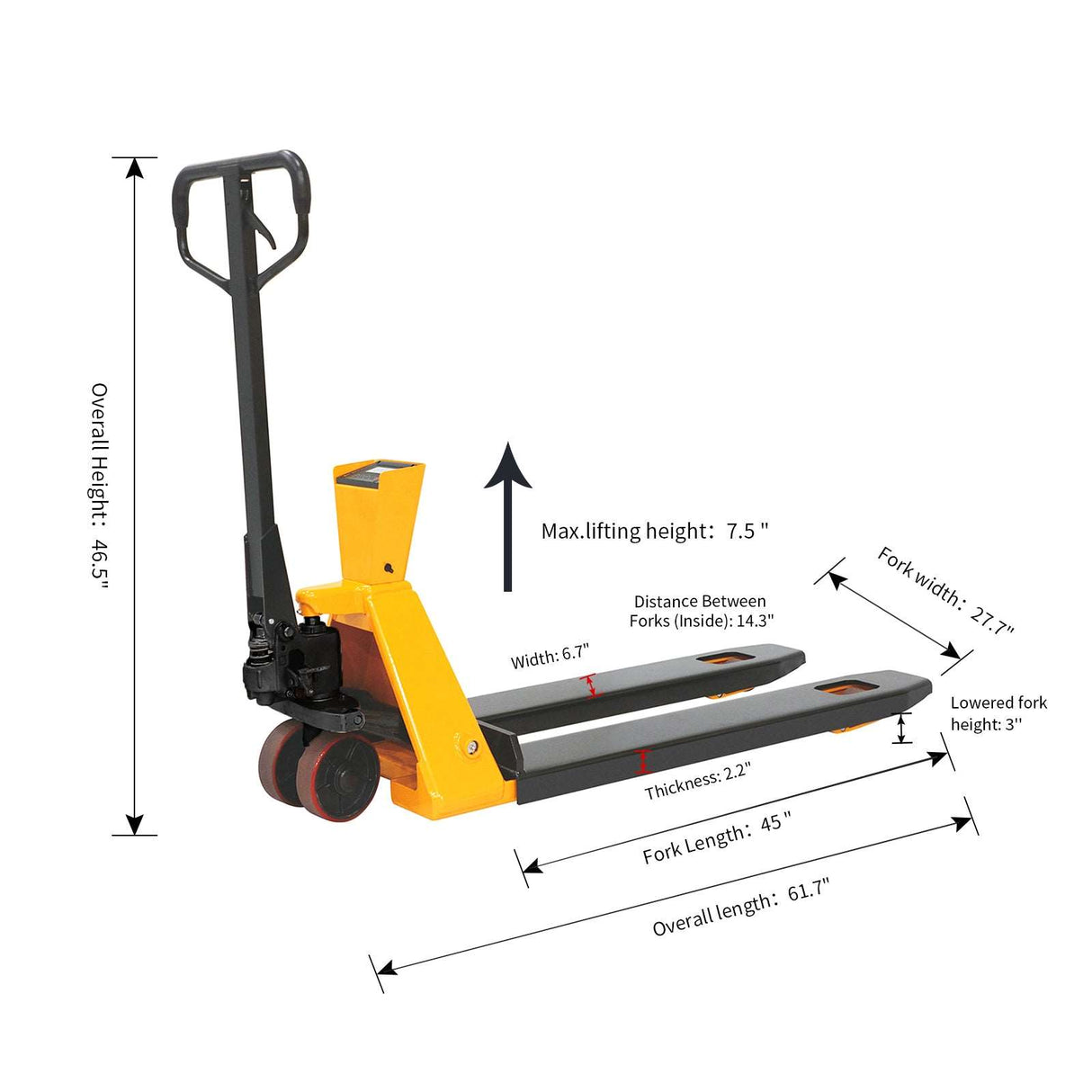 Manual Pallet Jack with Digital Scale
