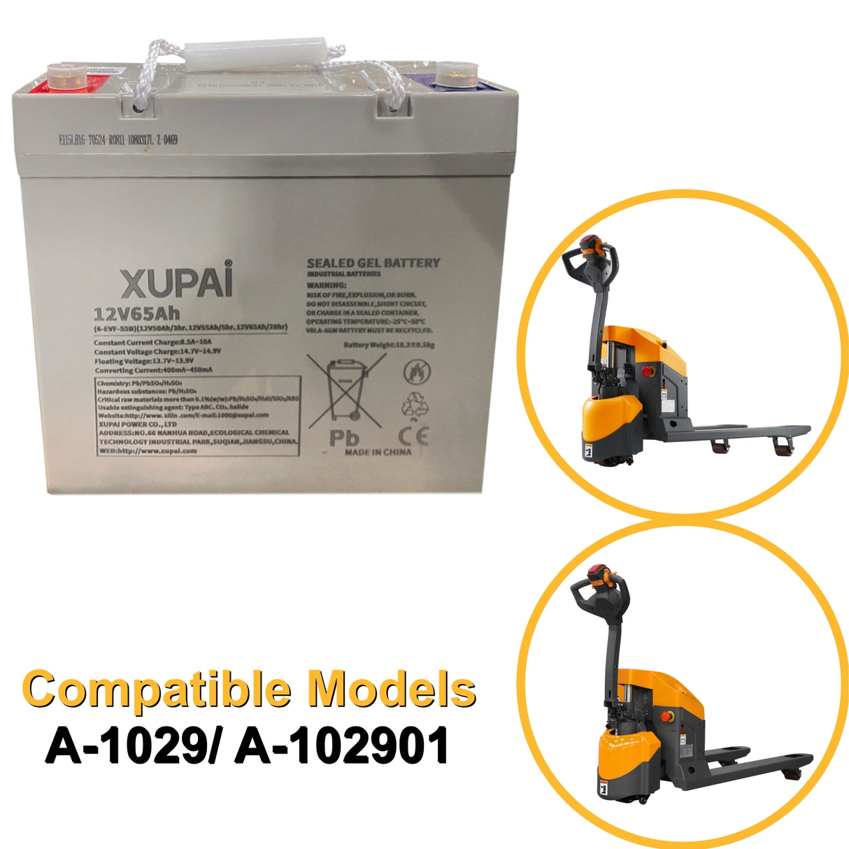 Battery for A-1029 12V65AH