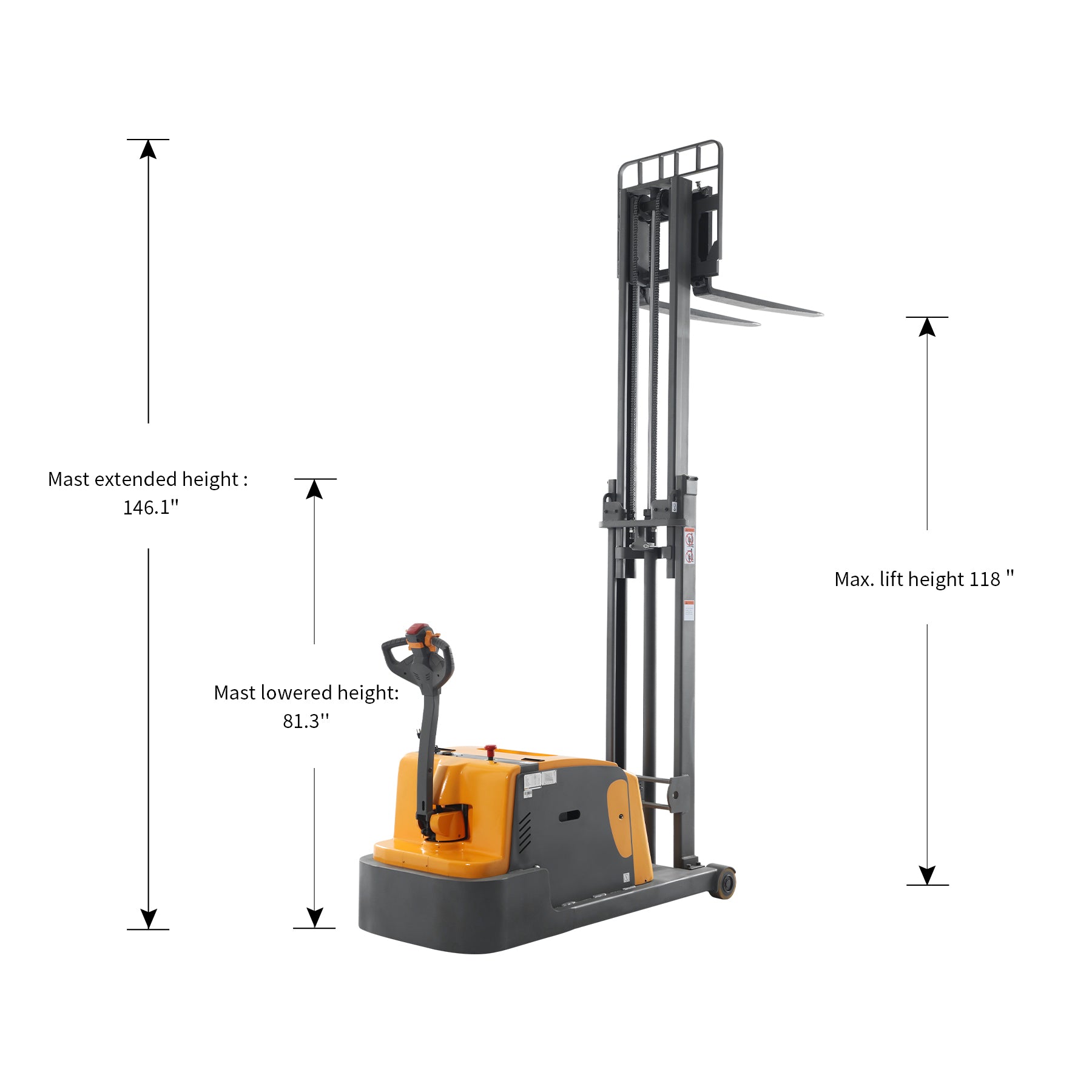 Counterbalanced Electric Stacker A-3048 – APOLLO FORKLIFT LLC