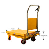 Single Scissor Lift Table| 660 lbs. or 1100 lbs.| 35.4" Lifting Height