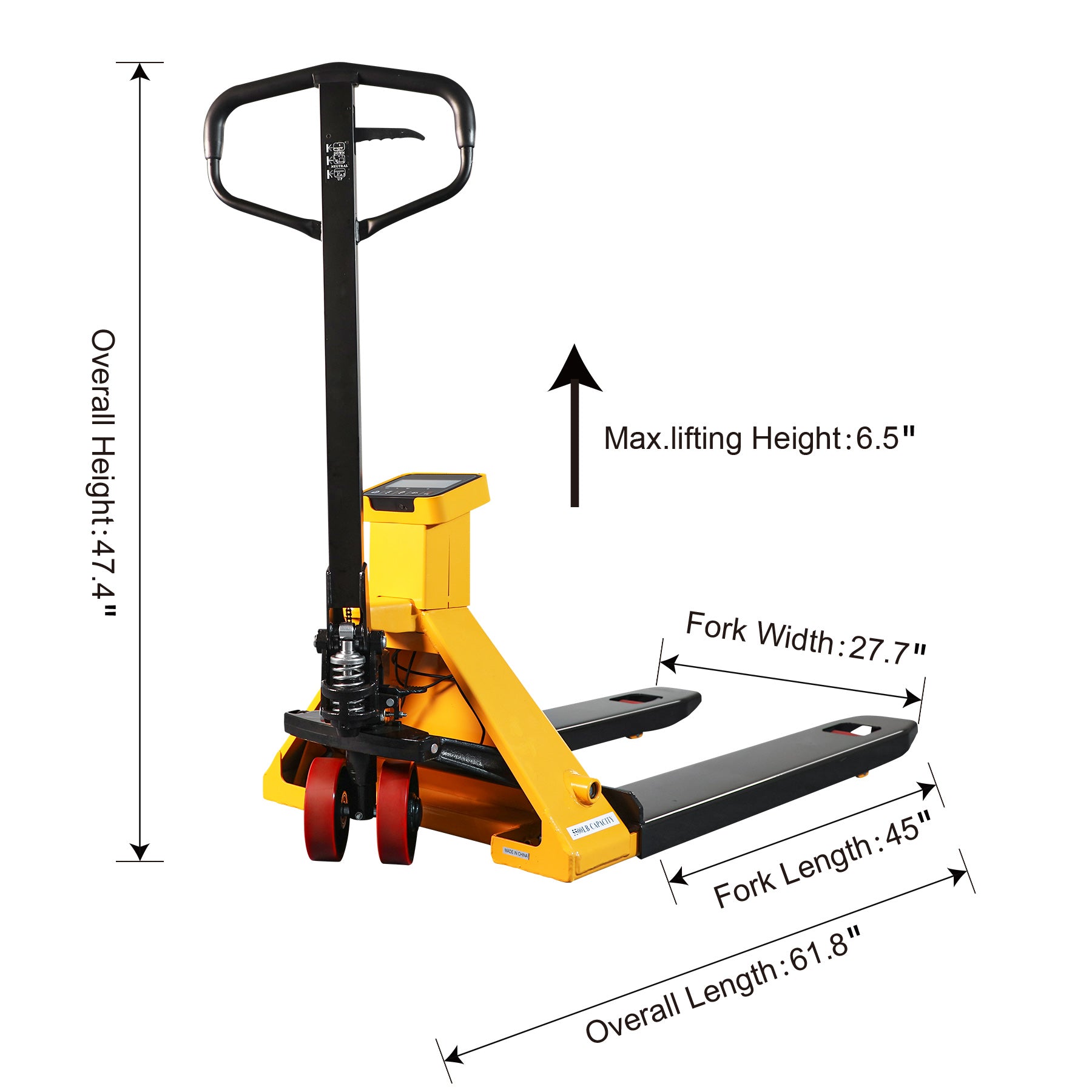 Manual Pallet Jack with Digital Scale A-1035 – APOLLO FORKLIFT LLC