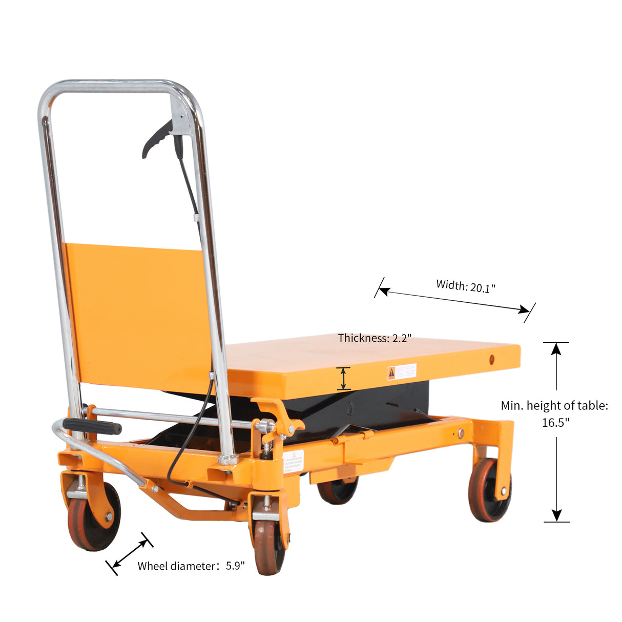 Single Scissor Lift Table| 1760 lbs. or 2200 lbs.| 39.4" Lifting Height