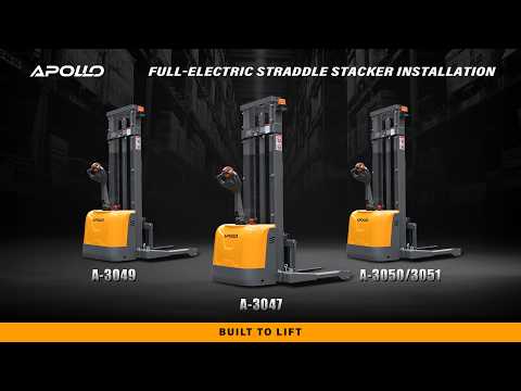 Li-ion Powered Electric Straddle Stacker A-305001 | 98" Lift Height