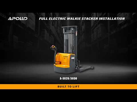 Electric Walkie Straddle Stacker A-3029 | 177" Lift Height