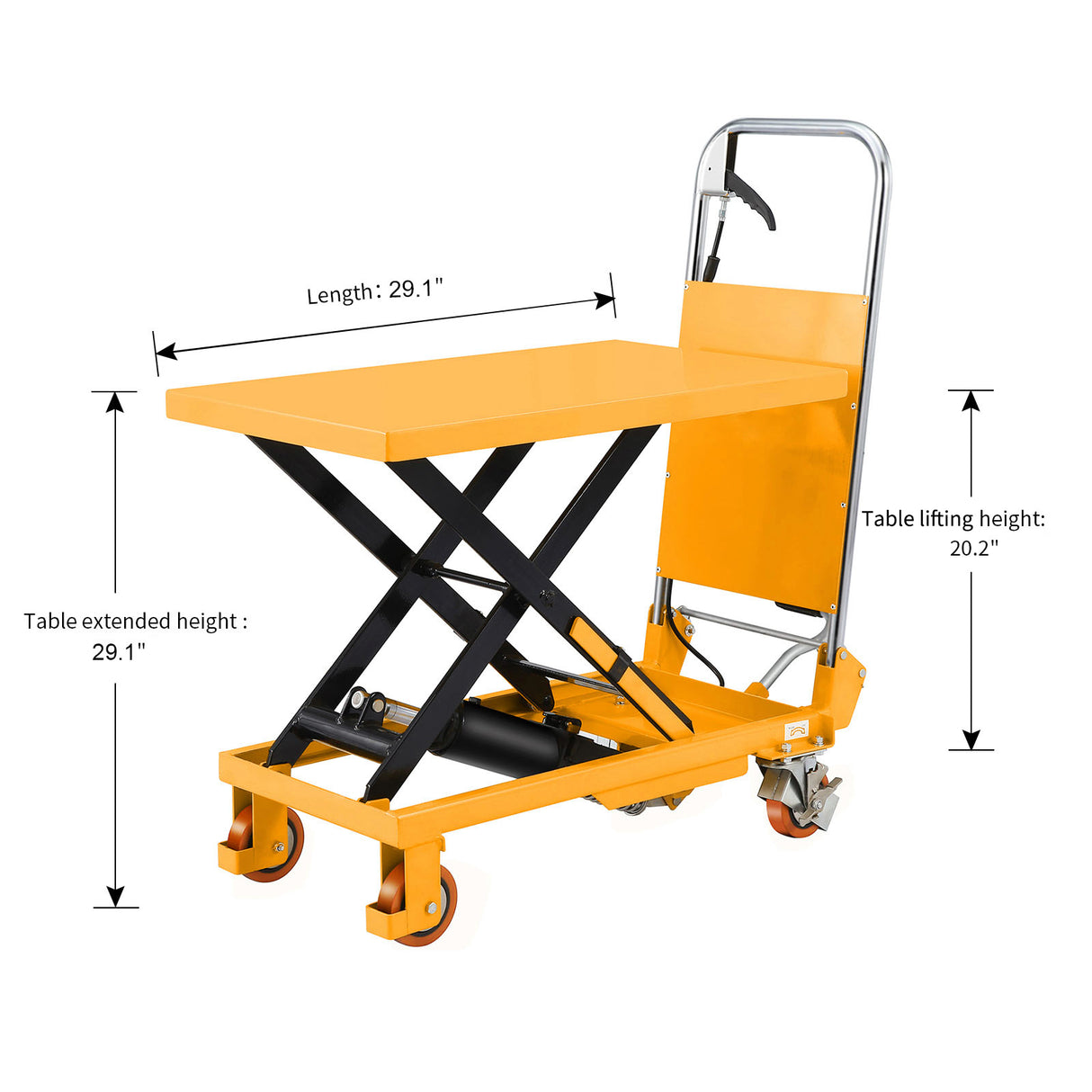 Single Scissor Lift Table| 330 lbs.| 20.2" Lifting Height