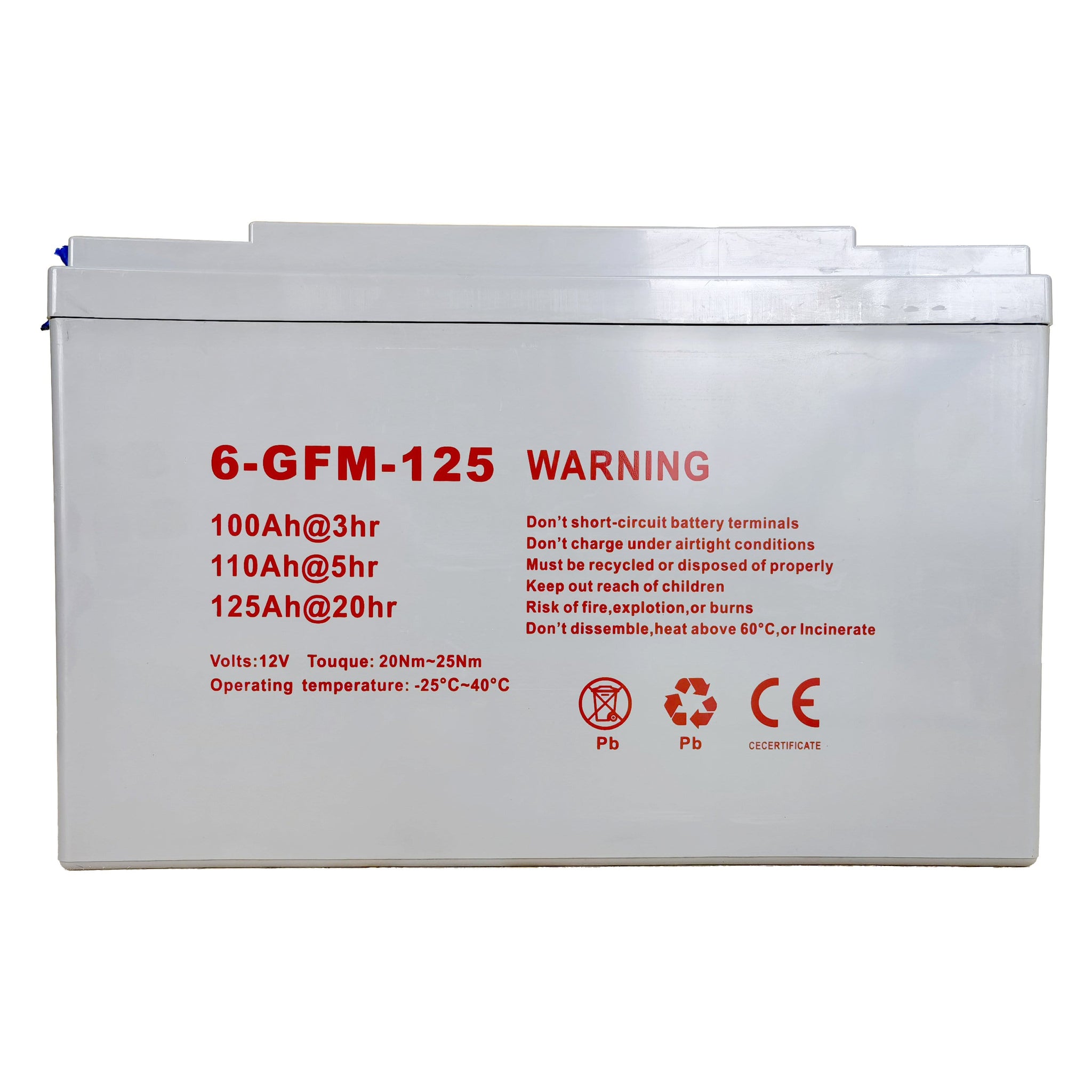 Battery for Fully Powered Stackers 12V125AH
