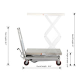 Double Scissors Lift Table 770 lbs. 51.2" lifting height - Stainless (6814958583976)