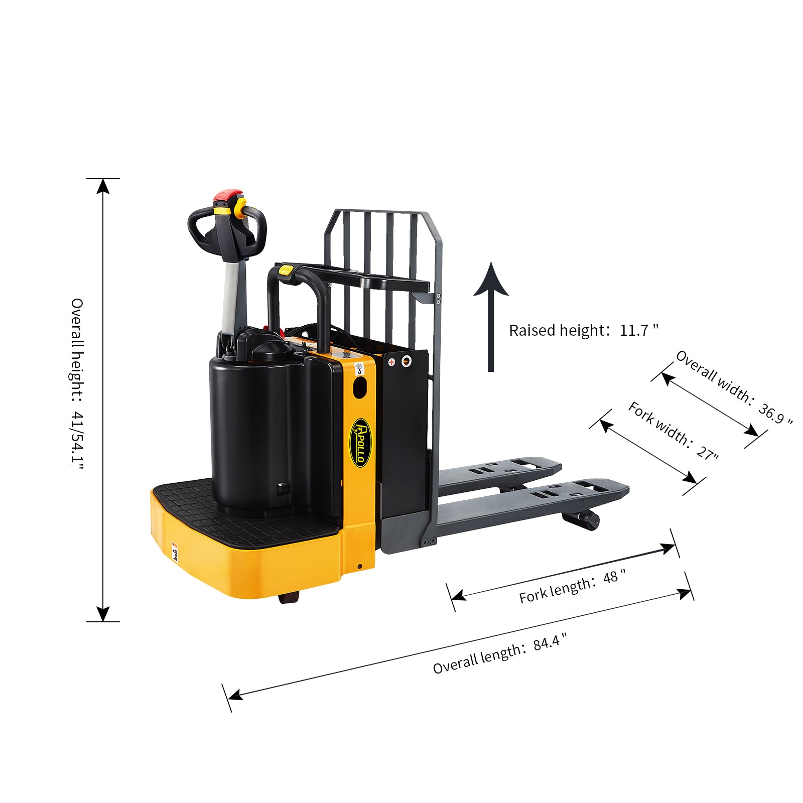 Full Electric End Control Pallet Jack 5500lbs. 48" x27" - CBD25T (6814941937832)