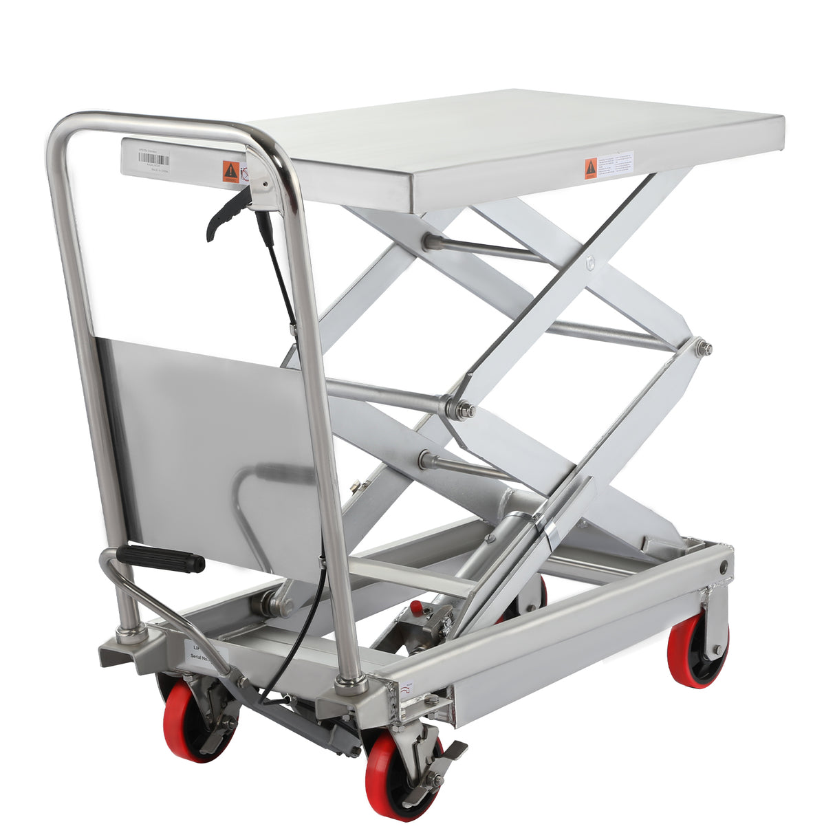 Double Scissors Lift Table 770 lbs. 51.2" lifting height - Stainless (6814958583976)