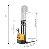 Full Electric Straddle Stacker| 2640 lbs. | 98" or 118" Lifting Height | Straddle-Leg